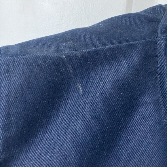 Vintage Blue Faux Fur Lined Vest Mens L Navy Blue Full Zip Workwear Made Canada - Picture 3 of 9